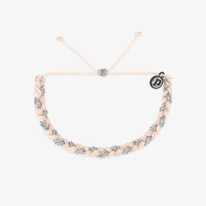 Metallic Blush Braided Bracelet