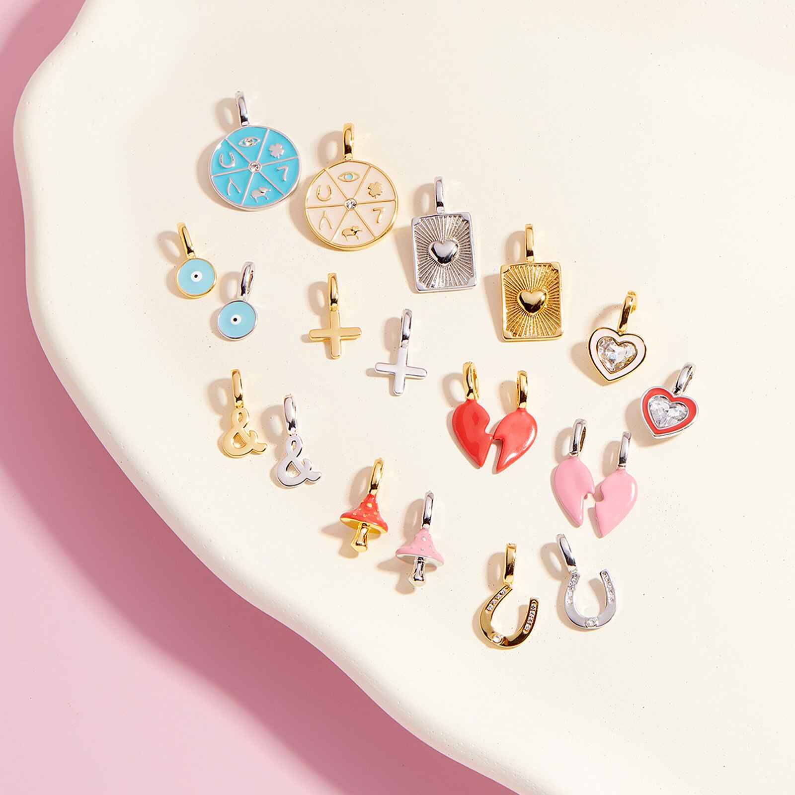 Harper Enamel BFF Heart Charm Set - Image 7
