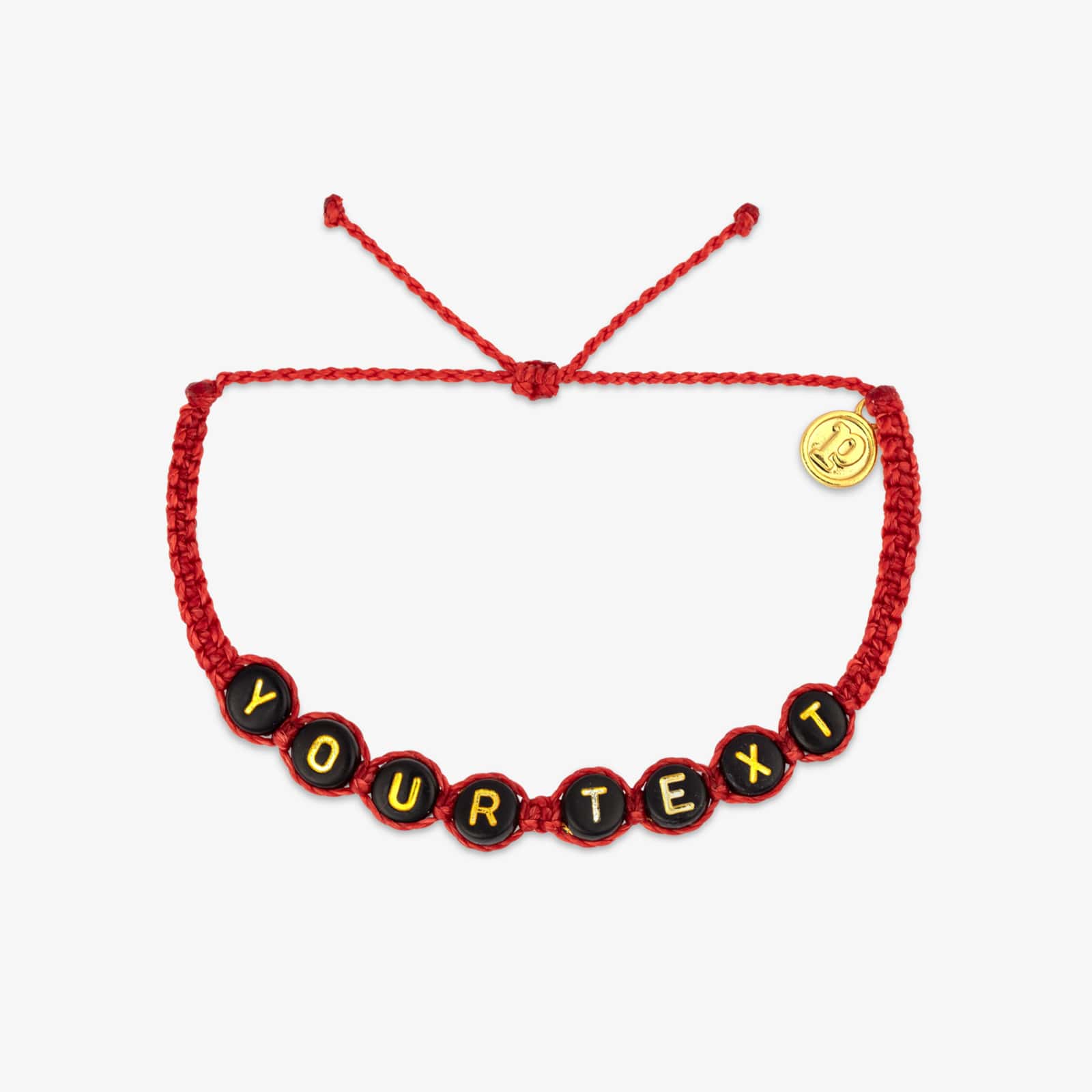 Black Alphabet Bead Bracelet - Image 9