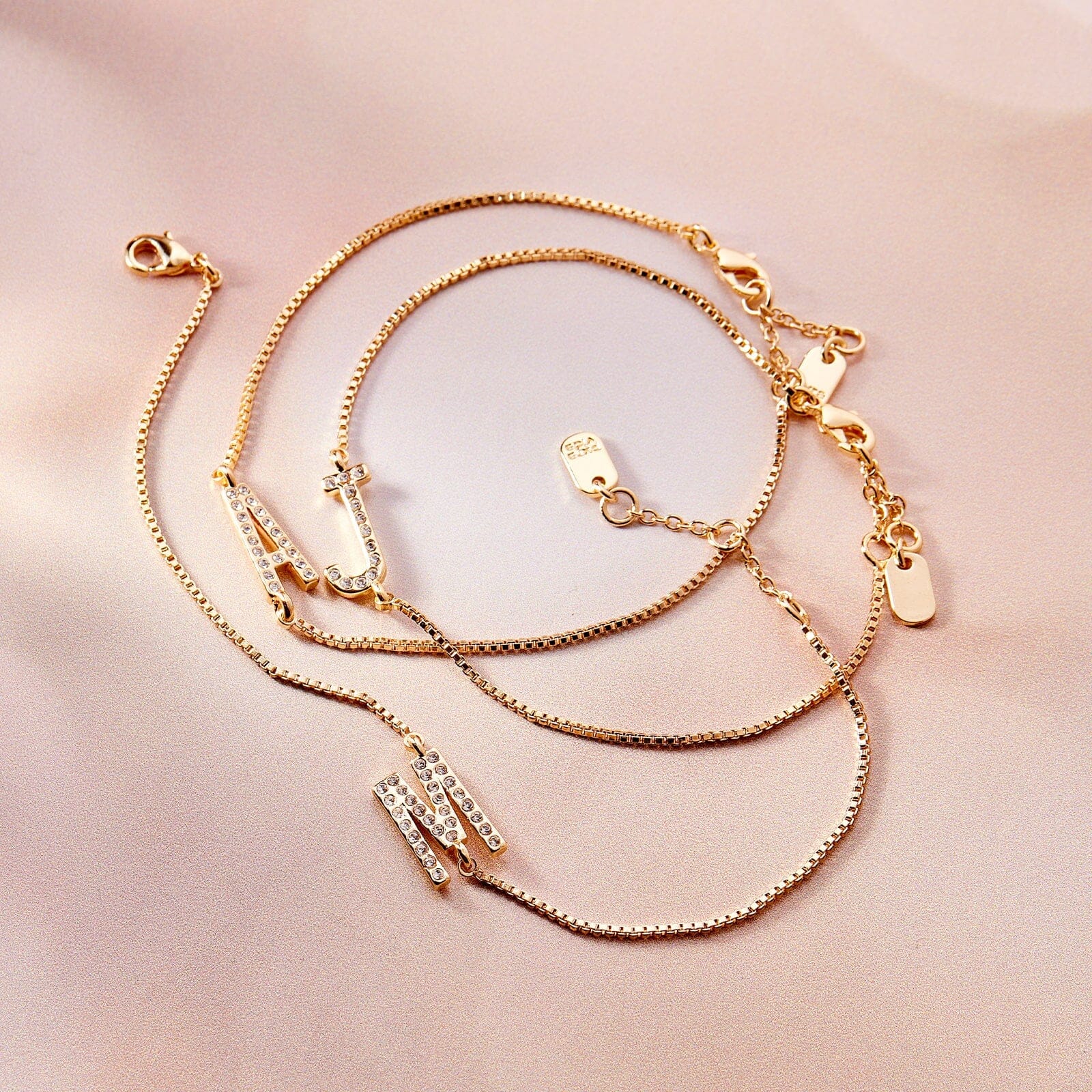 Pavé Initial Chain Bracelet - Image 10