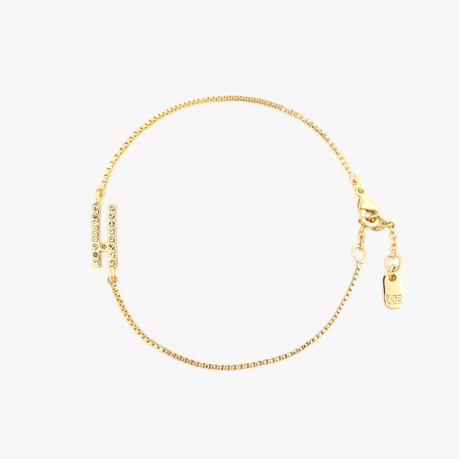 Pavé Initial Chain Bracelet - Image 11
