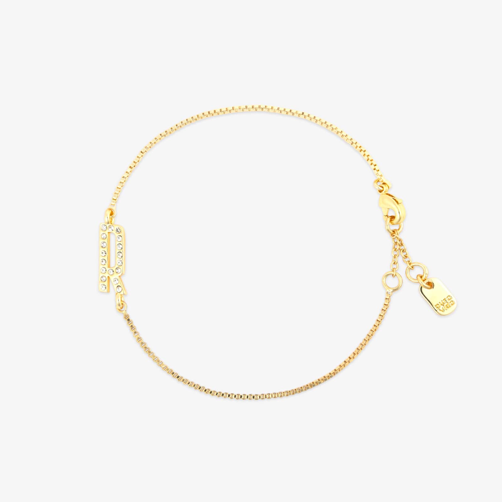 Pavé Initial Chain Bracelet - Image 18