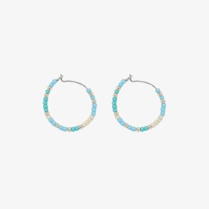 Playa Seed Bead Hoop Earrings